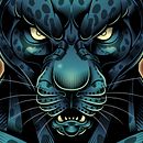 Black Jaguar MMA Fighter - drawn in Adobe Illustrator. Traditional illustration project by Seymour Yang - 11.15.2021