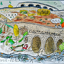 Urban sketching. Un proyecto de Ilustración tradicional, Pintura, Pintura a la acuarela, Arquitectura y Paisajismo de stouphmoustache - 12.11.2021