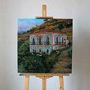 Oil Painting - The Blue House. Een project van  Beeldende kunst,  Olieverfschilderij, Traditionele illustratie, YouTube Marketing,  Video y  Creativiteit van Francesco Cara - 14.11.2021