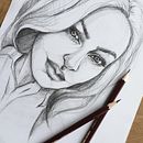 My project in Portrait Sketchbooking: Explore the Human Face course. Un proyecto de Bocetado, Dibujo, Dibujo de Retrato, Dibujo artístico y Sketchbook de valerija_cernobrivec - 16.11.2021