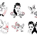Mi Proyecto del curso: Diseño de tatuaje de autor con Procreate. Ilustração tradicional, Design gráfico, Desenho, Ilustração digital, Desenho de tatuagens, e Desenho digital projeto de silvia vazquez uranga - 17.11.2021