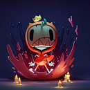 Little Possessed Dude (collab with Jetpacks & Rollerskates). Un proyecto de Ilustración tradicional, 3D y Diseño de personajes 3D de Mohamed Chahin - 01.11.2021