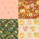 My project in Illustrated Pattern Design course. Un projet de Design , Illustration traditionnelle, Création de motifs , et Estampe de Sarah Adams - 18.11.2021