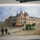 Architectural Sketching with Watercolor and Ink course - Portobello Beach, Edinburgh, UK. Sketching, Drawing, Watercolor Painting, Architectural Illustration, Sketchbook & Ink Illustration project by danboddington - 11.21.2021