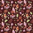 Mon projet du cours : Illustration numérique de motifs inspirés de la faune et la flore. Projekt z dziedziny Trad, c, jna ilustracja, Pattern design,  R, sunek, Ilustracja c, frowa, R i sunek botaniczn użytkownika Laura Palmer - 22.11.2021