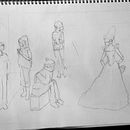 My project in Basic Principles of Drawing People from Imagination course. Still in progress.. Ilustração tradicional, Artes plásticas, Esboçado, Desenho a lápis, Desenho, Desenho artístico, e Desenho anatômico projeto de Natali Downing - 23.11.2021