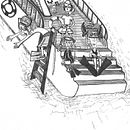 Ti voglio bene Oceano. Traditional illustration, Stor, and telling project by Martina D. Moriscoová - 11.23.2021