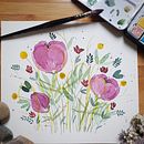 Mein Kursprojekt: Blumen-Kompositionen mit Aquarell malen. Ilustração tradicional, Artes plásticas, Pintura, Pintura em aquarela, Ilustração botânica e Ilustração naturalista projeto de Antonia Alb - 23.11.2021