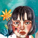 Meu projeto do curso: Retrato ilustrado em aquarela. Un progetto di Illustrazione tradizionale, Belle arti, Pittura, Disegno, Pittura ad acquerello, Disegno di ritratti e Disegno artistico di bianca_cc_costa - 24.11.2021