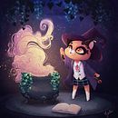 Magia Felina. Een project van Traditionele illustratie, Ontwerp van personages,  Creativiteit, Digitale illustratie y Kinderillustratie van Judi Azambuja Leote - 24.11.2021