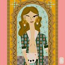 Elle rêve. Un progetto di Illustrazione tradizionale, Illustrazione vettoriale, Disegno e Design per i social network di Gabriela Cruz - 27.11.2021