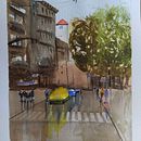 Mi Proyecto del curso: Paisajes urbanos en acuarela. Fine Arts, Watercolor Painting, and Architectural Illustration project by Teresa - 11.28.2021