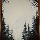 Forêt d'hiver à l'acrylique . Ilustração tradicional, Pintura, e Pintura Acrílica projeto de Catherine - 27.01.2021