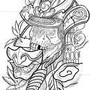Mi Proyecto del curso: Diseño e ilustración digital de tatuajes con Procreate. Ilustração tradicional, Design gráfico, Ilustração digital, Desenho de tatuagens, e Desenho digital projeto de Joonathan Muuñoz - 29.11.2021