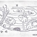 Mushroom and flies. Un projet de Illustration traditionnelle et Illustration jeunesse de claudia regina - 30.11.2021