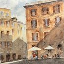 My project in Modern Techniques for Watercolor Cityscapes course. Pintura, e Pintura em aquarela projeto de andyinvelletri - 02.12.2021