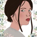 Chica y flores. Projekt z dziedziny Design, Trad, c, jna ilustracja, Ilustracja c i frowa użytkownika María Balboa Rozas - 01.12.2021