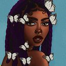 My project in Powerful Female Characters: Illustrating Confidence and Diversity course. Ilustração tradicional, Ilustração digital, Desenho digital, Pintura digital, e Pintura projeto de Venice Kelly - 01.12.2021