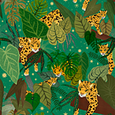 "Tô de olho" - Pattern design. Printing, and Traditional illustration project by Joanna Beatriz - 12.04.2021