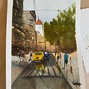 Mi Proyecto del curso: Paisajes urbanos en acuarela. Fine Arts, Watercolor Painting, and Architectural Illustration project by MARIA VERONICA H LOPEZ - 12.04.2021
