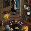 Witch’s Workplace. Projekt z dziedziny Trad, c i jna ilustracja użytkownika Işınsu Deniz Türk - 25.10.2021