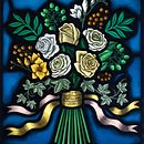 Wedding Bouquet Stained Glass Window. Un proyecto de Interiorismo de Flora Jamieson - 07.12.2021