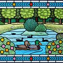 Park Life Stained Glass Window. Un proyecto de Interiorismo de Flora Jamieson - 07.12.2021