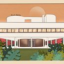 Villa Savoye . % Isabela Salvatierra tarafından hazırlanan Geleneksel illüstras, on, Ve Mimarlık projesi - 05.13.2021
