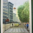 Mi Proyecto del curso: Paisajes urbanos en acuarela. Un proyecto de Bellas Artes, Pintura a la acuarela e Ilustración arquitectónica de Paco Moreno - 10.12.2021