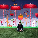 Mural for a Montessori Preschool. Ilustração tradicional, e Pintura projeto de Amaranta Martínez - 10.12.2021
