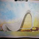 Mi Proyecto del curso: Dibujo arquitectónico con acuarela y tinta. Een project van  Schetsen,  Tekening, Aquarelschilderen,  Architecturale illustratie, Sketchbook y  Illustratie met inkt van yurygonzalez_nic - 11.12.2021