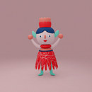 Mi Proyecto del curso: Creación de personajes kawaii en 3D con Blender . Un projet de Illustration traditionnelle, Conception de personnages, Illustration numérique, Modélisation 3D , et Manga de Emilia Escalante Ariza - 12.12.2021