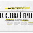 Voci Resistenti. Projekt z dziedziny Cop, writing, Telewizja, Doradztwo kreat i wne użytkownika Stefano Brenna - 14.12.2021
