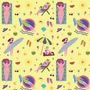 Férias de verão - estampa vetorial. Un progetto di Design, Illustrazione tradizionale, Pattern design e Stampa di Manoela Dobes T.Dowsley - 14.12.2021