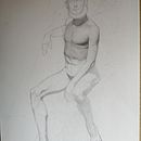 Dibujo del natural.. Un proyecto de Ilustración tradicional, Bellas Artes, Dibujo de Retrato, Dibujo a lápiz, Dibujo realista, Dibujo artístico y Dibujo anatómico de Lucía Alonso Macía - 19.12.2021