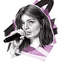 Lorde. Un proyecto de Ilustración tradicional, Dibujo a lápiz, Dibujo digital, Dibujo de Retrato e Ilustración editorial de Paul Ryding - 14.11.2021