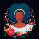 Meu projeto do curso: Retrato ilustrado com elementos botânicos. Un projet de Illustration traditionnelle, Illustration numérique, Illustration botanique , et Dessin numérique de Marcos Sousa - 23.12.2021