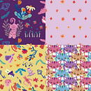 Meu projeto do curso: Design de padrões ilustrados (Alice no país das Maravilhas. Design, Traditional illustration, Pattern Design, and Printing project by Clarice Farias - 12.28.2021