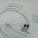 Croquis de estación de metro Santiago de Chile. Un proyecto de Diseño de Daniela Herrera Diaz - 24.12.2021