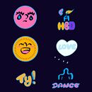 My project in Motion Graphics for Social Media: Create A Sticker Pack course. Un proyecto de Ilustración tradicional, Motion Graphics, Animación, Diseño de personajes y Diseño para Redes Sociales de Sam Stein - 30.12.2021