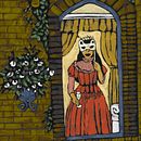 Katinka and the bear - illustrated book cover . Ilustrasi tradisional, Buku gambar, Desain Produk & Ilustrasi Anak-Anak proyek oleh Lise Goossens - 01.02.2022