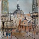 Mi Proyecto del curso: Paisajes urbanos en acuarela. Fine Arts, Watercolor Painting, and Architectural Illustration project by arantxasclub - 01.03.2022