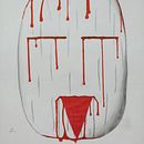 Bleeding mask drawings . Desen în creion de Timothy Ong - 02.22.2014