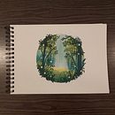 Mój projekt z kursu: Malowanie nastrojowych pejzaży techniką gwaszu. Traditional illustration, Painting, and Gouache Painting project by izska - 01.04.2022
