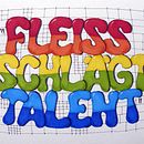 Fleiss schlägt Talent. Un progetto di Lettering, Scrittura e Disegno di Jörg Neff - 04.01.2022