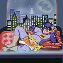 BatPizza. Un projet de B, e dessinée, Illustration traditionnelle , et Art urbain de ronan_rezende - 02.01.2022