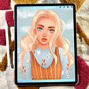 My project in Powerful Female Characters: Illustrating Confidence and Diversity course. Traditional illustration, Painting, Digital Illustration, Digital Drawing, and Digital Painting project by Elena - 01.05.2022