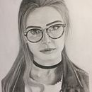 Muchacha con lentes. Traditional illustration project by Alberto Murazzo - 01.05.2022