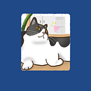 Peanut the Cat postcard. Un projet de Dessin de Itchaya Cheyasak - 07.01.2022