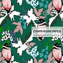 Pássaro Tropical Pattern Ein Projekt aus dem Bereich Design, Traditionelle Illustration, H und werk von anacarolferrr - 07.01.2022